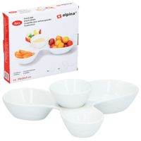 Miseczki na przekąski ceramiczne białe 26x22x6,5 cm