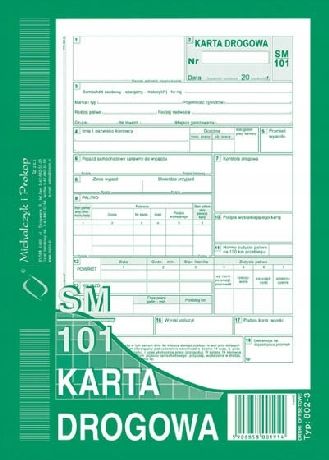 karta drogowa sam. osobowy a5 sm/101 802-3 na Arena.pl