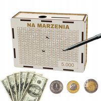 SKARBONKA WYKREŚLANA PREZENT CEL 5000 PERSONALIZACJA NA MARZENIA