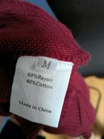 DILGUL SWETER DAMSKI ROZMIAR M BORDOWY ODKRYTE RAMIONA DŁUGI RĘKAW