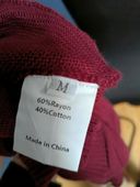 DILGUL SWETER DAMSKI ROZMIAR M BORDOWY ODKRYTE RAMIONA DŁUGI RĘKAW