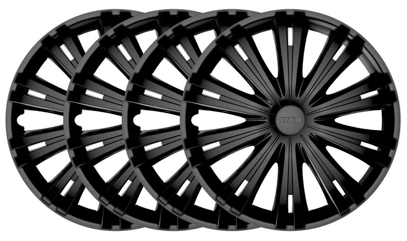 4x Kołpaki 15 GIGA BLACK CZARNE TUNING zdjęcie 2