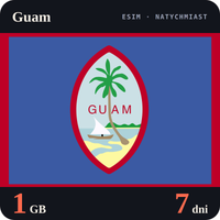 Karta eSIM Internet Guam 1 GB na 7 dni - bez rejestracji