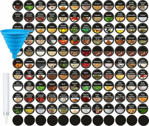 STOJAK NA PRZYPRAWY ORGANIZER 20 SZKLANE SŁOICZKI POJEMNIKI + NAKLEJKI na Arena.pl