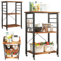 SZAFKA MOBILNA NA KÓŁKACH RUSTYKALNA STOLIK ŚNIADANIOWY WÓZEK KUCHENNY