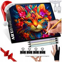 TABLET GRAFICZNY TABLICA DESKA KREŚLARSKA RYSOWANIA DLA DZIECI+2000 SZKICÓW