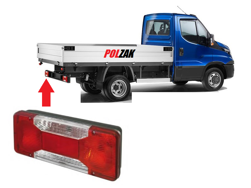 Lampa tylna Lewa tył Kierowcy Iveco Daily 2006- Iveco Eurocargo 2008- Fiat Doblo 2010- Stralis Trakker Opel Combo 2011- 5801351218 69500032 5801631438 35C 40C 45C 50C 55C 60C 65C 70C 72C zdjęcie 10
