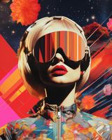 Plakat 40x50cm Retrofuturystyczna Muza