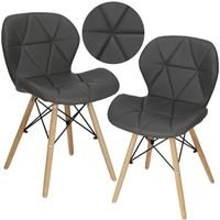 Krzesło Torino tapicerowane do kuchni salonu jadalni loft szare