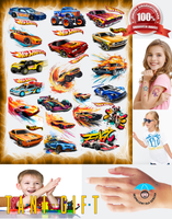 Duży Zestaw Mega Tatuaży zmywalnych - Hot Wheels