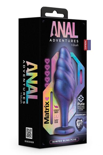 ANAL ADVENTURES MATRIX BUMPED BLING PLUG SAPPHIRE na Arena.pl