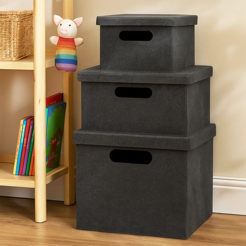 Organizer pojemnik pudełko do przechowywania vega z pokrywką ciemny szary na Arena.pl