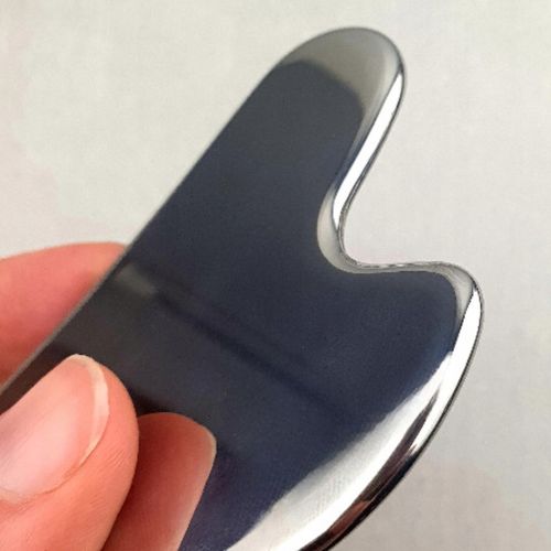 GUA SHA MASAŻER DO TWARZY PŁYTKA DO MASAŻU METAL STAL CHIRURGICZNA na Arena.pl