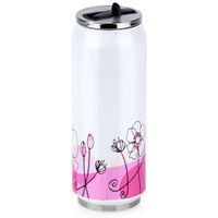 Kubek Termiczny Puszka Termos Bidon na Napoje Ciepłe Zimne Kwiaty 0,5L