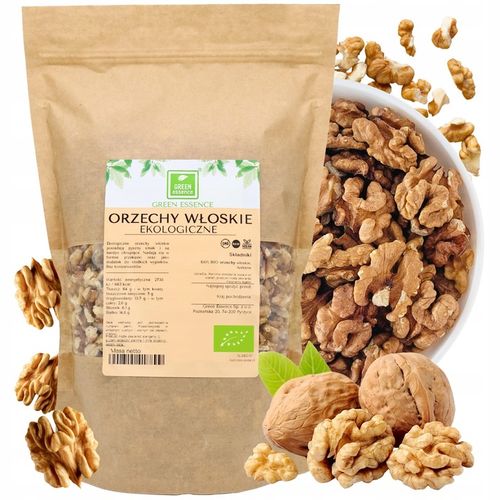 ORZECHY WŁOSKIE ŁUSKANE BIO świeże 1kg naturalne wysoka jakość duże orzech na Arena.pl