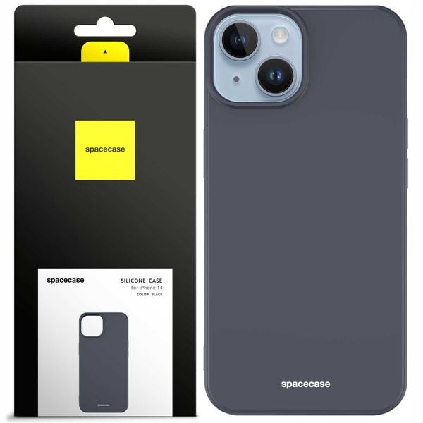 Spacecase Silicone Case iPhone 14 black zdjęcie 1