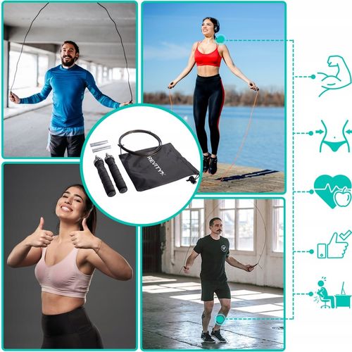 SKAKANKA BOKSERSKA ERGONOMICZNA REGULOWANA Z ŁOŻYSKAMI I OBCIĄŻENIEM 300 CM na Arena.pl