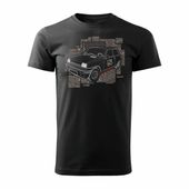 Koszulka motoryzacyjna z Renault 5 Turbo Le Car Superfive GT męska czarna REGULAR L