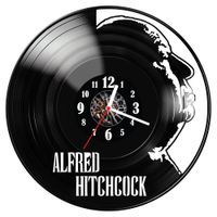 Zegar ścienny z płyty winylowej Alfred Hitchcock 1137.14