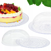 patera z kloszem 34cm na ciasto ciastka owoce taca osłonka z pokrywą