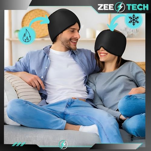 CZAPKA ŁAGODZĄCA NA BÓL GŁOWY MIGRENĘ MASKA CHŁODZĄCA KOMPRES ŻELOWY OKŁAD na Arena.pl