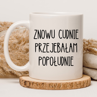 CHAMSKI KUBEK BEZ CENZURY | ŚMIESZNY PREZENT | DO PRACY BIURA DOMU | 330 ml