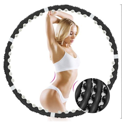 Hula hop magnetyczne do ćwiczeń z wypustkami masujące DDK 100 cm czarne na Arena.pl