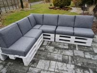 Poduszki na trzy EURO- PALETY kpl 13 szt. siedzisko 60 x 60 Silver 23