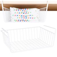 Kosz koszyk podwieszany pod półkę organizer metalowy loft 32x23cm biały