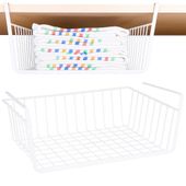 Kosz koszyk podwieszany pod półkę organizer metalowy loft 32x23cm biały