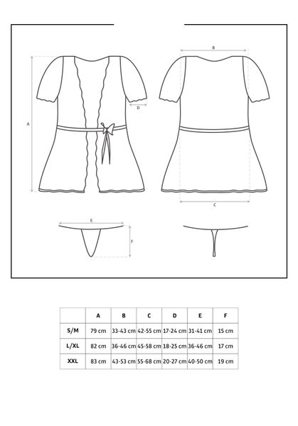 Miamor szlafrok i stringi czarny L/XL zdjęcie 5
