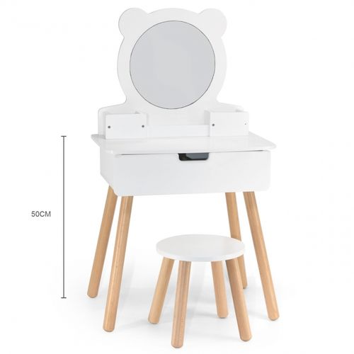 VIGA Zestaw Biała Toaletka + Akcesoria Jak z Salonu na Arena.pl