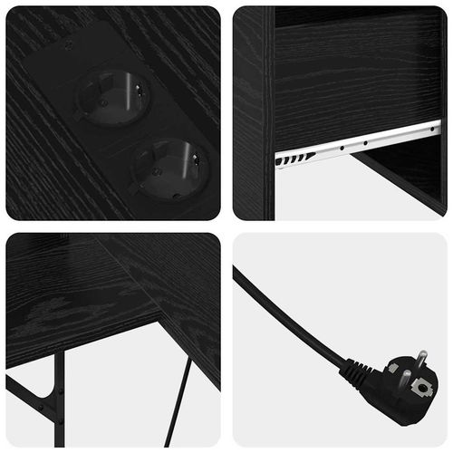 Biurko Czarny dąb 182 x 101 x 87.5 cm Materiał drewnopochodny na Arena.pl