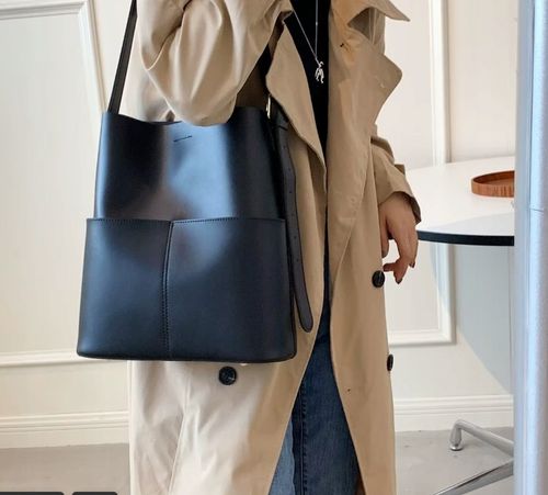 Torebka Damska CZARNA Torba na Ramię Pojemna Shopper Duża Eko Skóra Miejska na Arena.pl