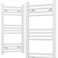 2X GRZEJNIK ŁAZIENKOWY DRABINKA 400 x 800 273W 12-ŻEBEREK BIAŁY SLIM 40x80c