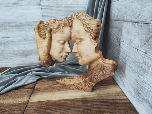 Obraz płaskorzeźba dwie głowy kobieta mężczyzna 80 na Arena.pl