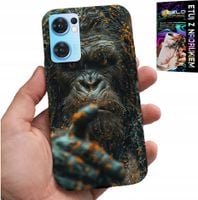 ETUI DO OPPO RENO7 5G - MAŁPA, MAŁPKA, GORYL, ZWIERZĘTA + SZKŁO