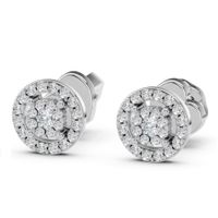 kolczyki z białego srebra 925 z diamentem (brylantem) 0,28 ct lab