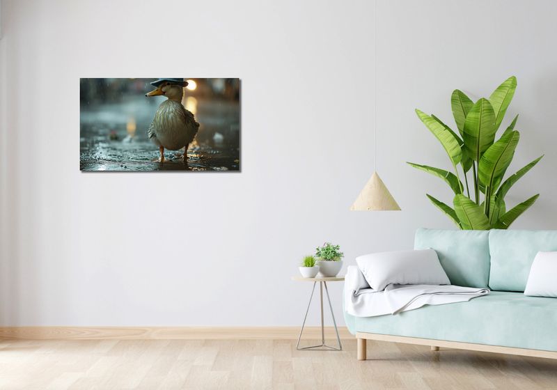 Obraz 90x50cm Kaczka w Kapeluszu zdjęcie 2