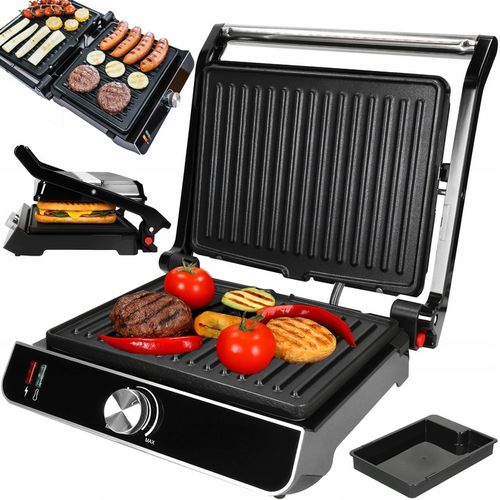 Grill Elektryczny Regulacja Temperatury Powłoka Non-Stick do Zmywarki na Arena.pl