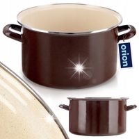 Garnek emaliowany indukcja na indukcję gaz BROWN duży 30 cm 10L ORION