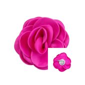 BROSZKA KWIAT KWIATEK RÓŻOWA FUCHSJA FUKSJA RÓŻA ATŁASOWA KWIAT PRZYPINKA