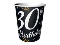 Kubeczki (Kubki), B&C 30 Birthday, 200 ml, 6 szt.