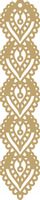 A8 Zawieszka dekor ozdoba ażurowa beżowa 18x90 cm