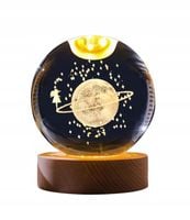 KRYŚTAŁOWA KULA DEKORACIJNA LAMPKA 3 D PIĘKNY PREZENT NA WALENTYNKI