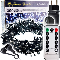 LAMPKI CHOINKOWE 400 LED TIMER STEROWANIE PILOTEM