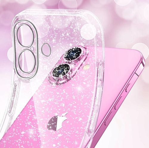 Etui do iPhone 16 SILIKONOWE BROKAT clear CASE + SZKŁO OCHRONNE 9H na Arena.pl