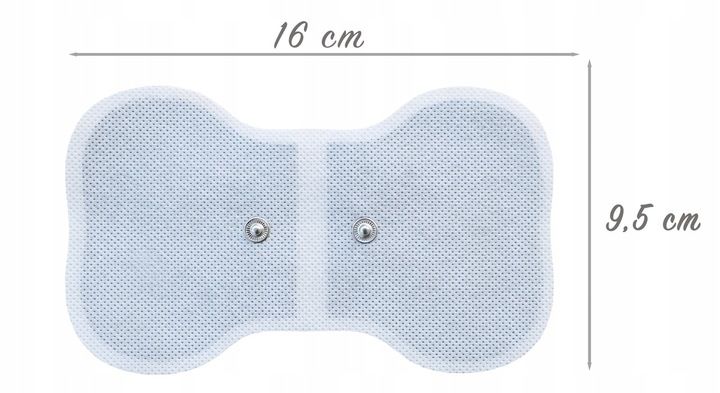 1x DUŻA ELEKTRODA ŻELOWA 16 cm x 9,5 cm ELEKTROSTYMULATOR MASAŻER TENS/EMS zdjęcie 2