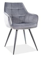 Krzesło Loly Velvet - szary Bluvel 14