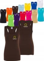 Top na ramiączkach dla kobiet TWÓJ WŁASNY HAFT LOGO firmowa reklamowa 5 szt